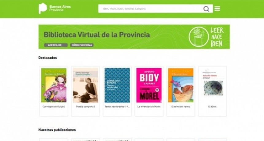 La Provincia implementó Biblioteca Virtual en línea