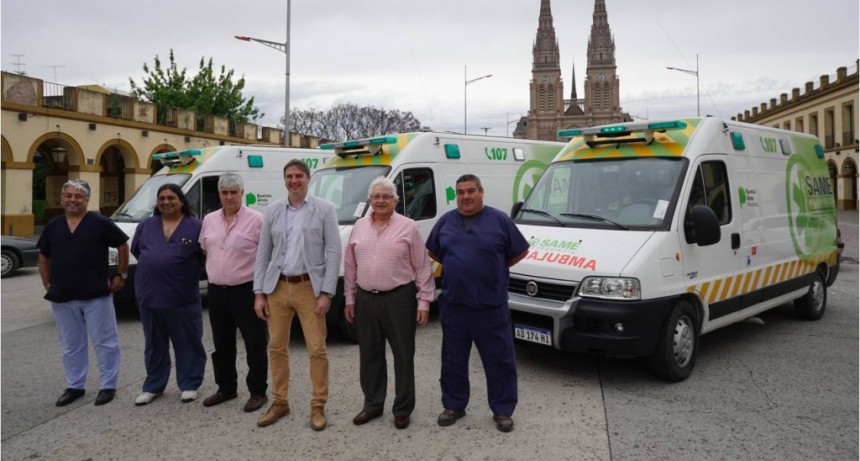 Luján recibió tres ambulancias para implementar el SAME